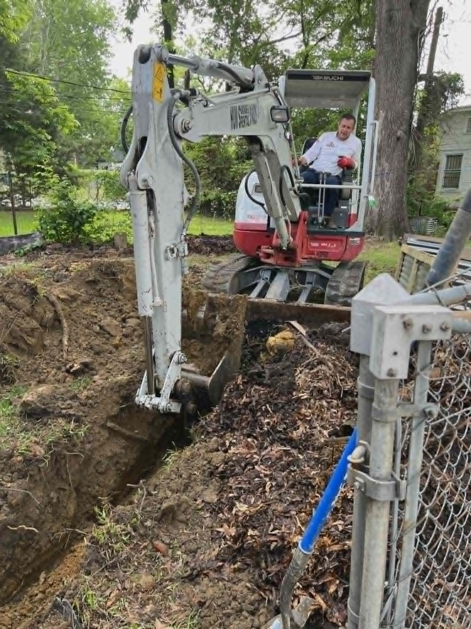 Sewer line excavation and repair by Pipe Master Plumbing